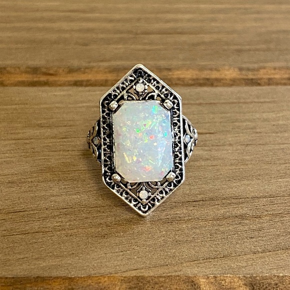 None Jewelry - 🔥3/$25🔥Sterling Silver Victorian Fire Opal Ring